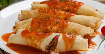 Receitas de panquecas de carne moída fáceis