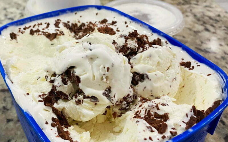 Sorvete de leite ninho