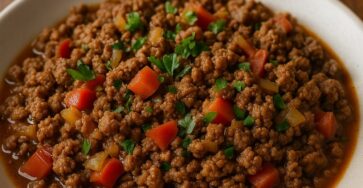 Receita de Carne Moída refogada e temperada