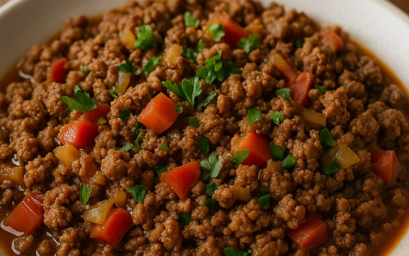Receita de Carne Moída refogada e temperada
