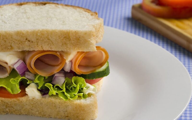Opção de lanche leve para comer a noite