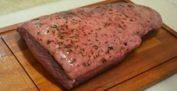 Picanha no forno com sal grosso